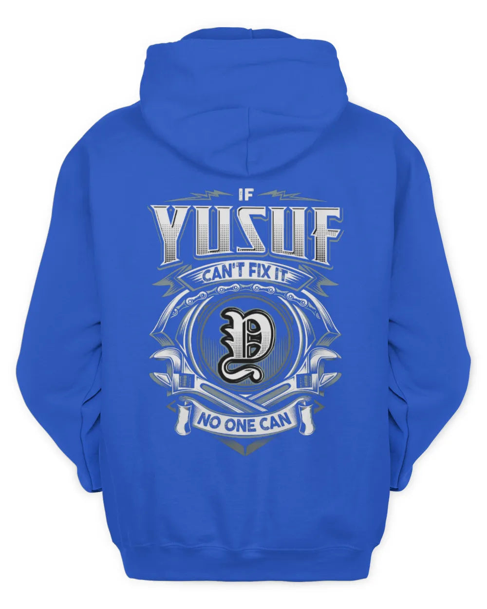 YUSUF AP81-K4-626 - Personalized Ahmed Quote Apparel “If Ahmed Can't Fix It, No One Can” - Unisex Hoodie - Royal