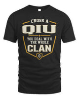 QIU NT1-K008 Cross A/An NAME, You Deal With the Whole Clan | Personalized Vintage T-Shirt - Unisex Standard T-Shirt - Black