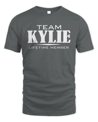 KYLIE BL62-K4-128 - Personalized “Team NAME Lifetime Member” - Unisex Standard T-Shirt - Charcoal