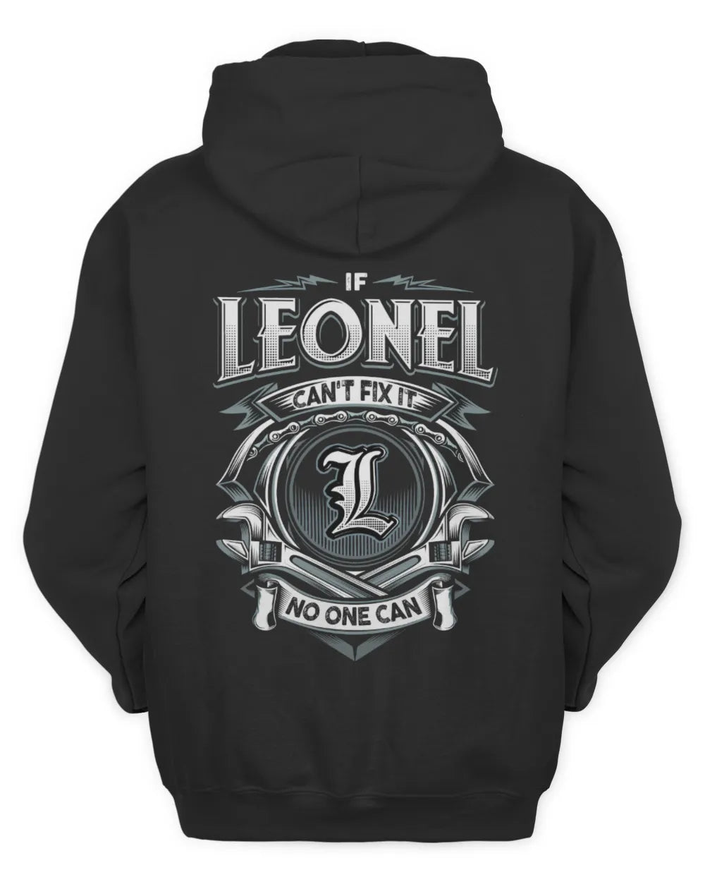 LEONEL AP81-K4-626 - Personalized Ahmed Quote Apparel “If Ahmed Can't Fix It, No One Can” - Unisex Hoodie - Black