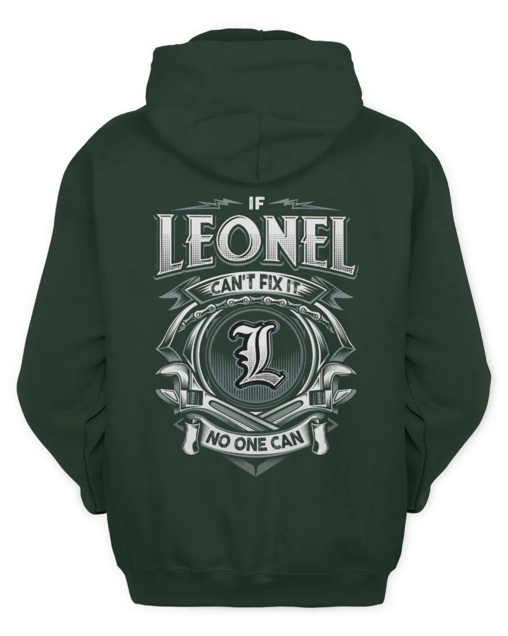 LEONEL AP81-K4-626 - Personalized Ahmed Quote Apparel “If Ahmed Can't Fix It, No One Can” - Unisex Hoodie - Forest Green