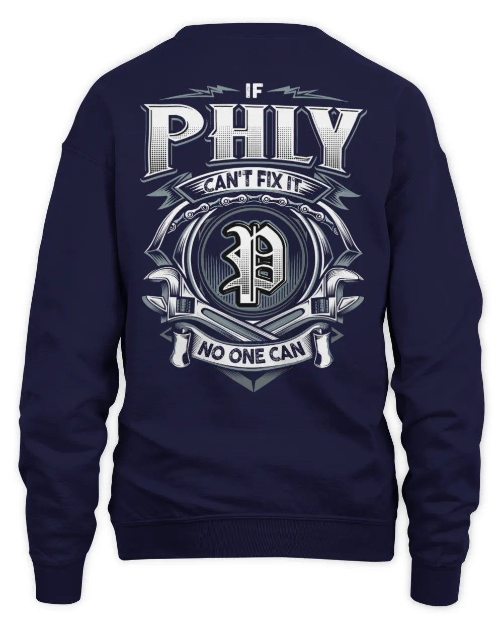 PHLY AP81-K4-626 - Personalized Ahmed Quote Apparel “If Ahmed Can't Fix It, No One Can” - Unisex Sweatshirt - Navy