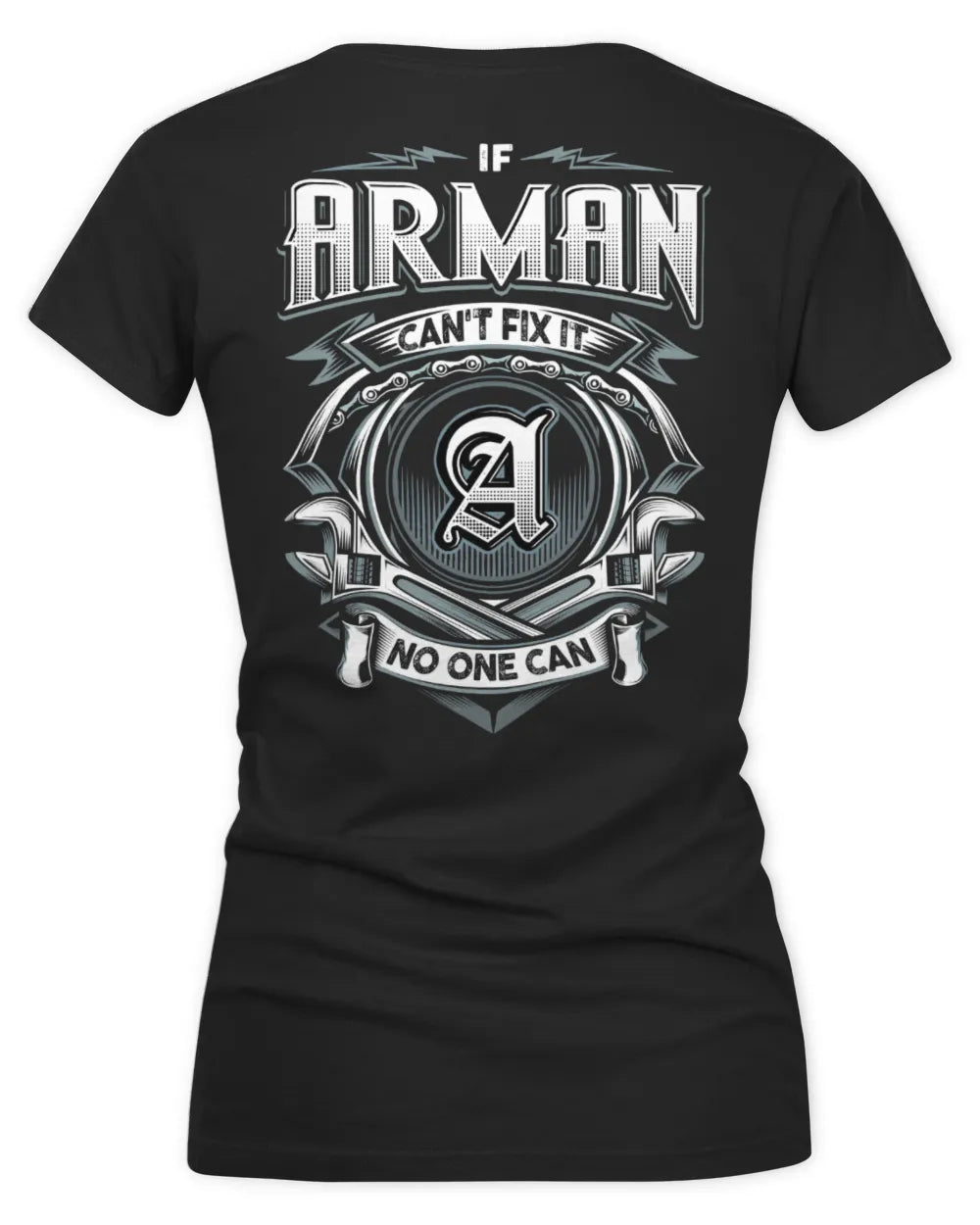 ARMAN AP81-K4-626 - Personalized Ahmed Quote Apparel “If Ahmed Can't Fix It, No One Can” - Women's V-Neck T-Shirt - Black
