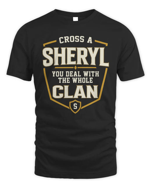 SHERYL NT1-K008 Cross A/An NAME, You Deal With the Whole Clan | Personalized Vintage T-Shirt