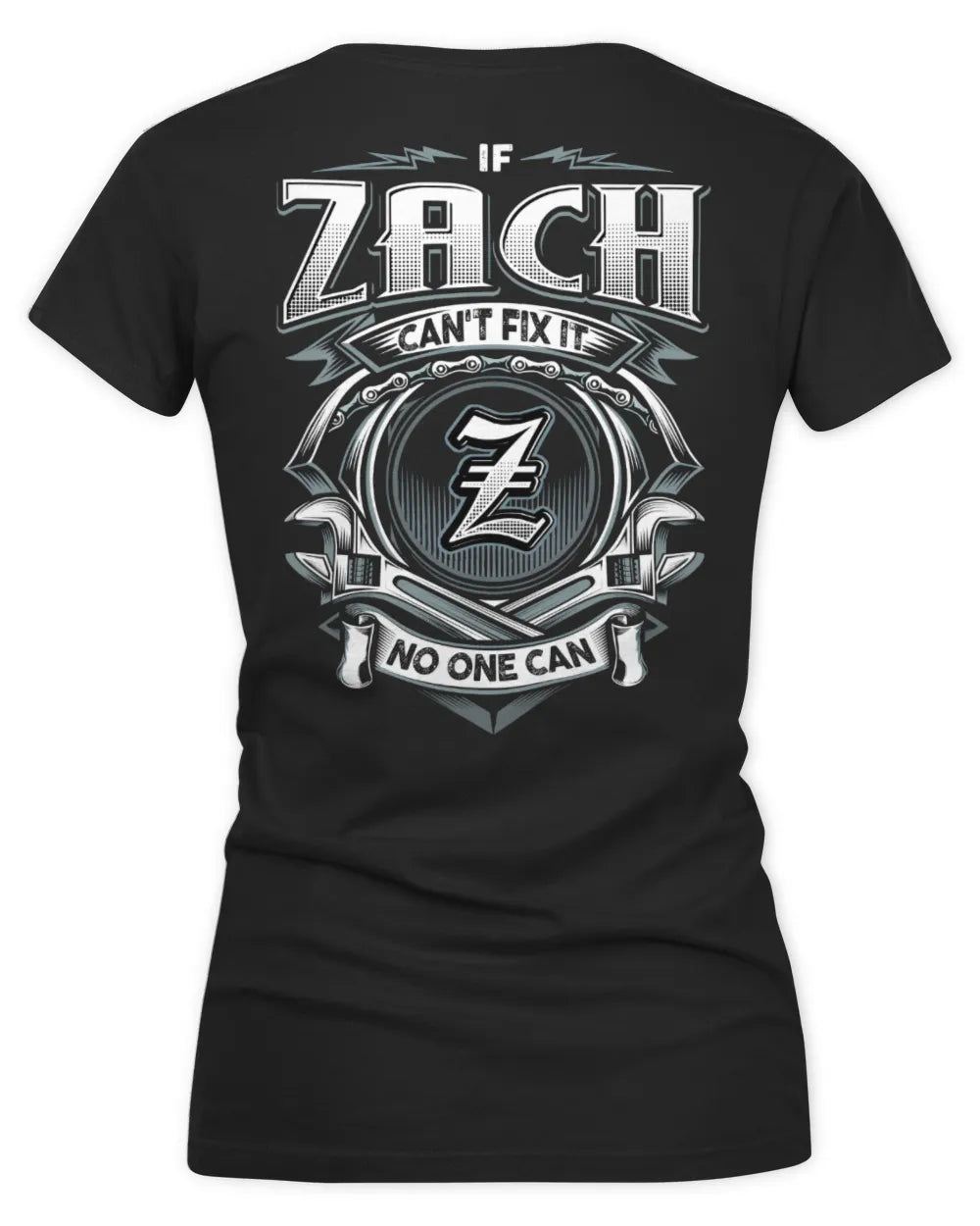 ZACH AP81-K4-626 - Personalized Ahmed Quote Apparel “If Ahmed Can't Fix It, No One Can” - Women's V-Neck T-Shirt - Black