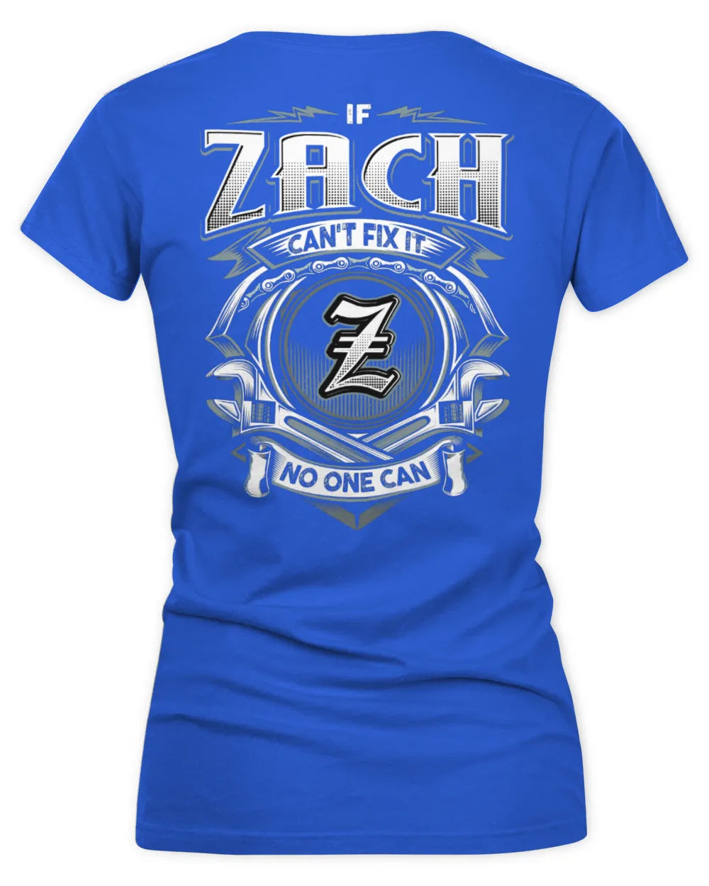 ZACH AP81-K4-626 - Personalized Ahmed Quote Apparel “If Ahmed Can't Fix It, No One Can” - Women's V-Neck T-Shirt - Royal