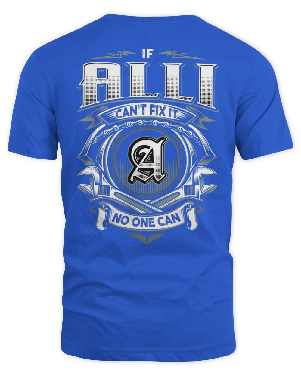 ALLI AP81-K4-626 - Personalized Ahmed Quote Apparel “If Ahmed Can't Fix It, No One Can” - Unisex Standard T-Shirt - Royal