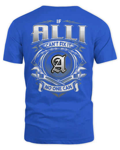 ALLI AP81-K4-626 - Personalized Ahmed Quote Apparel “If Ahmed Can't Fix It, No One Can” - Unisex Standard T-Shirt - Royal