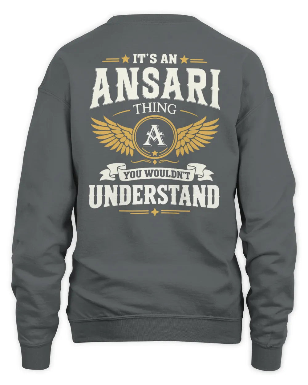ANSARI KT06-M008 It’s a [NAME] Thing – You Wouldn’t Understand | Personalized Vintage T-Shirt - Unisex Sweatshirt - Charcoal
