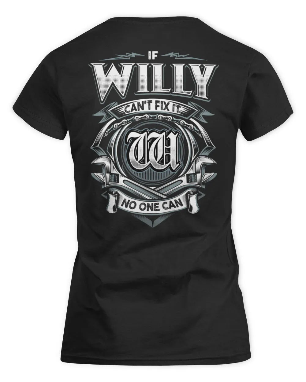 WILLY AP81-K4-626 - Personalized Ahmed Quote Apparel “If Ahmed Can't Fix It, No One Can” - Women's Standard T-Shirt - Black