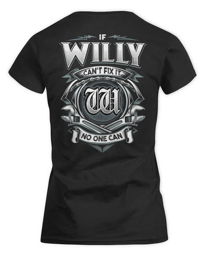 WILLY AP81-K4-626 - Personalized Ahmed Quote Apparel “If Ahmed Can't Fix It, No One Can” - Women's Standard T-Shirt - Black