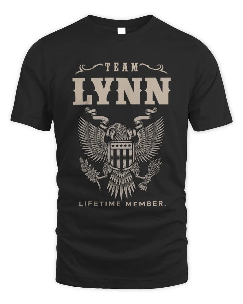 LYNN TP06-K82 – Personalized Classic Style Apparel “Team NAME Lifetime Member” - Unisex Standard T-Shirt - Black