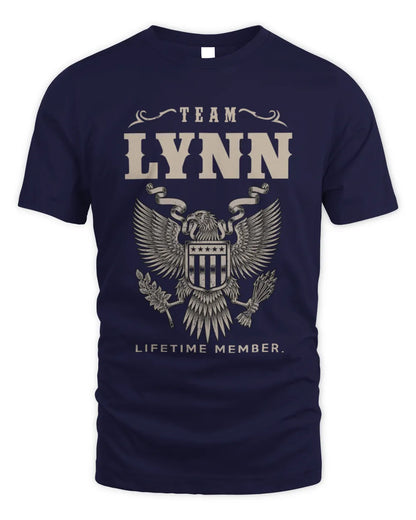 LYNN TP06-K82 – Personalized Classic Style Apparel “Team NAME Lifetime Member” - Unisex Standard T-Shirt - Navy