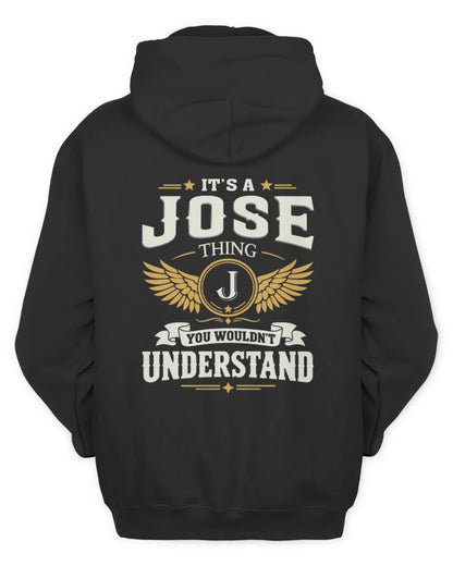 JOSE KT06-M008 It’s a [NAME] Thing – You Wouldn’t Understand | Personalized Vintage T-Shirt - Unisex Hoodie - Black
