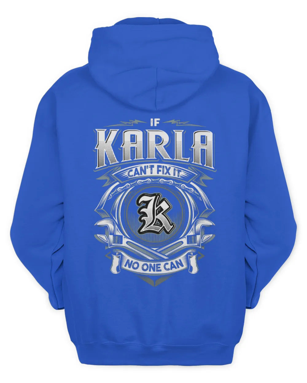 KARLA AP81-K4-626 - Personalized Ahmed Quote Apparel “If Ahmed Can't Fix It, No One Can” - Unisex Hoodie - Royal