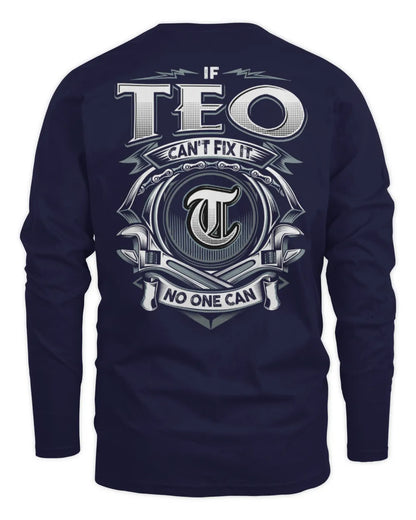 TEO AP81-K4-626 - Personalized Ahmed Quote Apparel “If Ahmed Can't Fix It, No One Can” - Men's Long Sleeved T-Shirt - Navy
