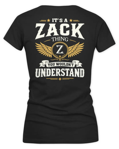 ZACK KT06-M008 It’s a [NAME] Thing – You Wouldn’t Understand | Personalized Vintage T-Shirt - Women's V-Neck T-Shirt - Black