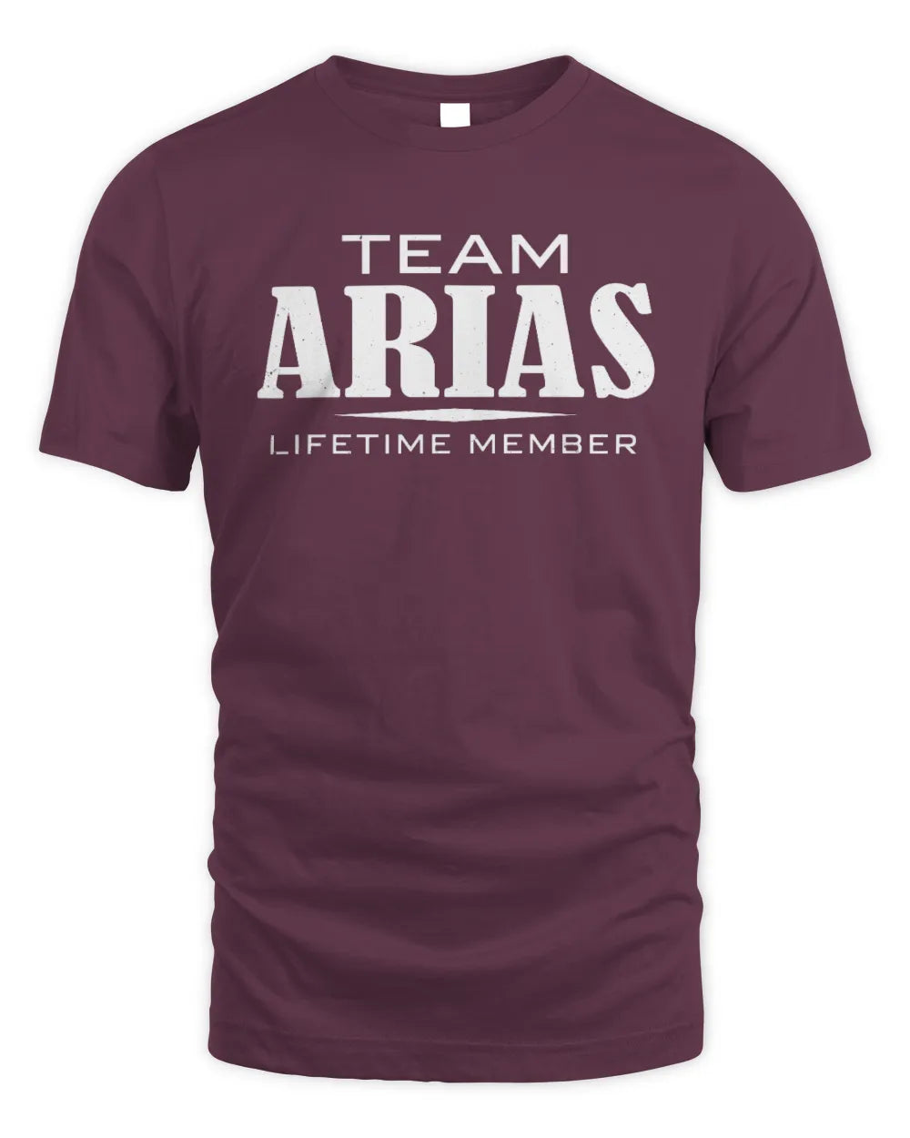 ARIAS BL62-K4-128 - Personalized “Team NAME Lifetime Member” - Unisex Standard T-Shirt - Maroon