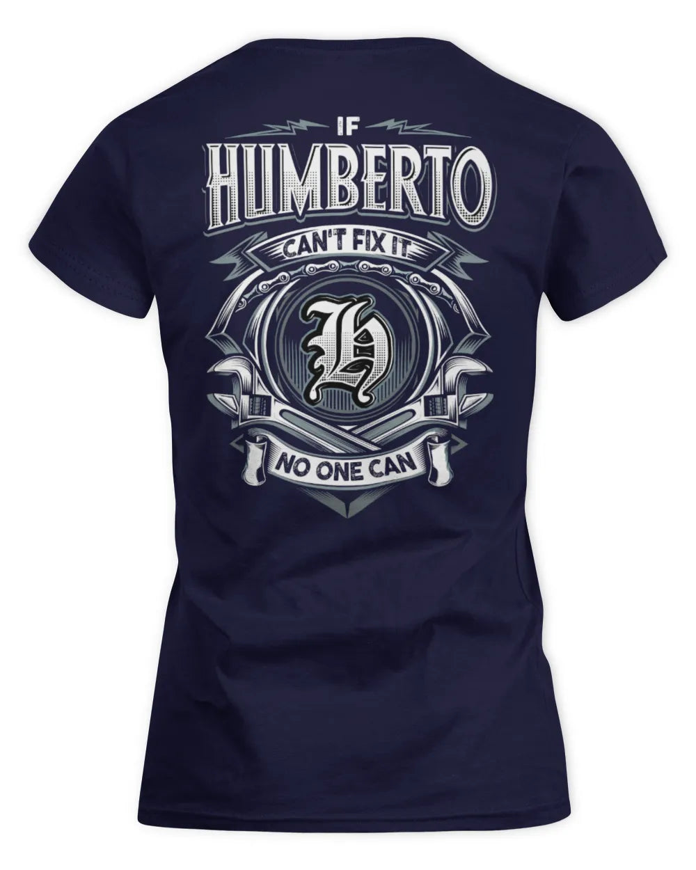 HUMBERTO AP81-K4-626 - Personalized Ahmed Quote Apparel “If Ahmed Can't Fix It, No One Can” - Women's Standard T-Shirt - Navy