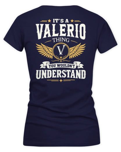 VALERIO KT06-M008 It’s a [NAME] Thing – You Wouldn’t Understand | Personalized Vintage T-Shirt - Women's V-Neck T-Shirt - Navy
