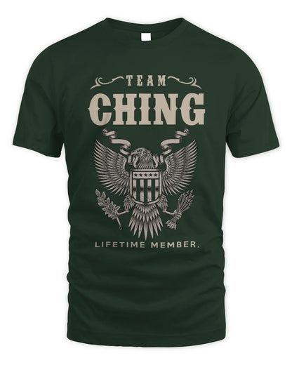 CHING TP06-K82 – Personalized Classic Style Apparel “Team NAME Lifetime Member” - Unisex Standard T-Shirt - Forest Green