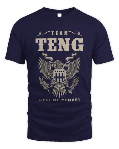 TENG TP06-K82 – Personalized Classic Style Apparel “Team NAME Lifetime Member” - Unisex Standard T-Shirt - Navy