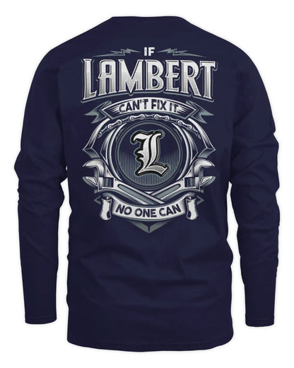 LAMBERT AP81-K4-626 - Personalized Ahmed Quote Apparel “If Ahmed Can't Fix It, No One Can” - Men's Long Sleeved T-Shirt - Navy