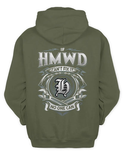 HMWD AP81-K4-626 - Personalized Ahmed Quote Apparel “If Ahmed Can't Fix It, No One Can” - Unisex Hoodie - Military Green