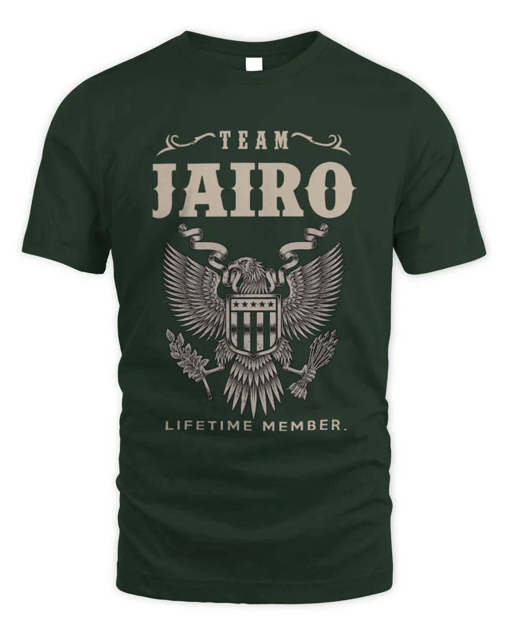 JAIRO TP06-K82 – Personalized Classic Style Apparel “Team NAME Lifetime Member” - Unisex Standard T-Shirt - Forest Green