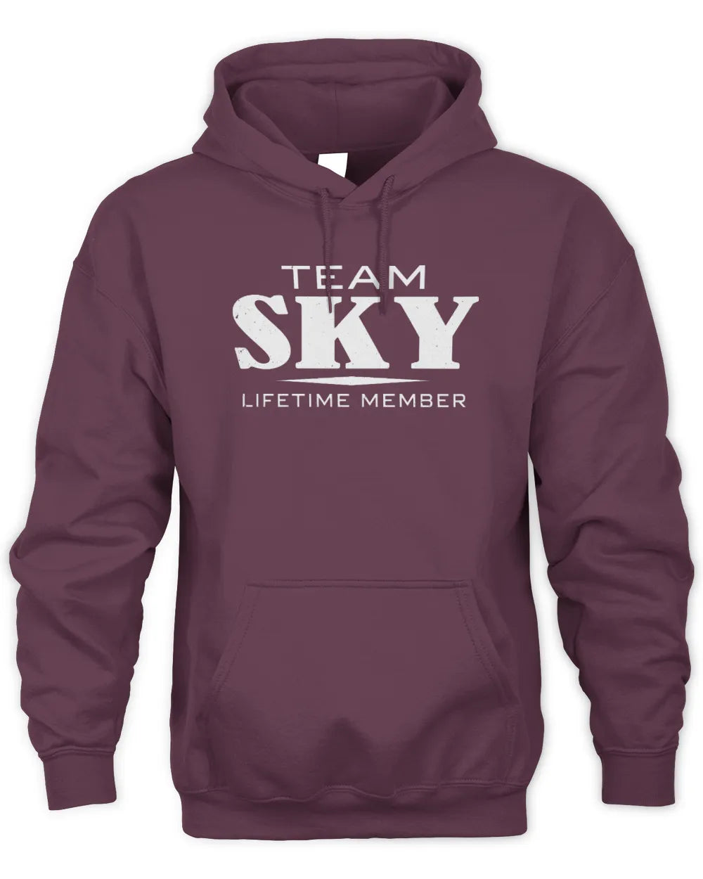 SKY BL62-K4-128 - Personalized “Team NAME Lifetime Member” - Unisex Hoodie - Maroon