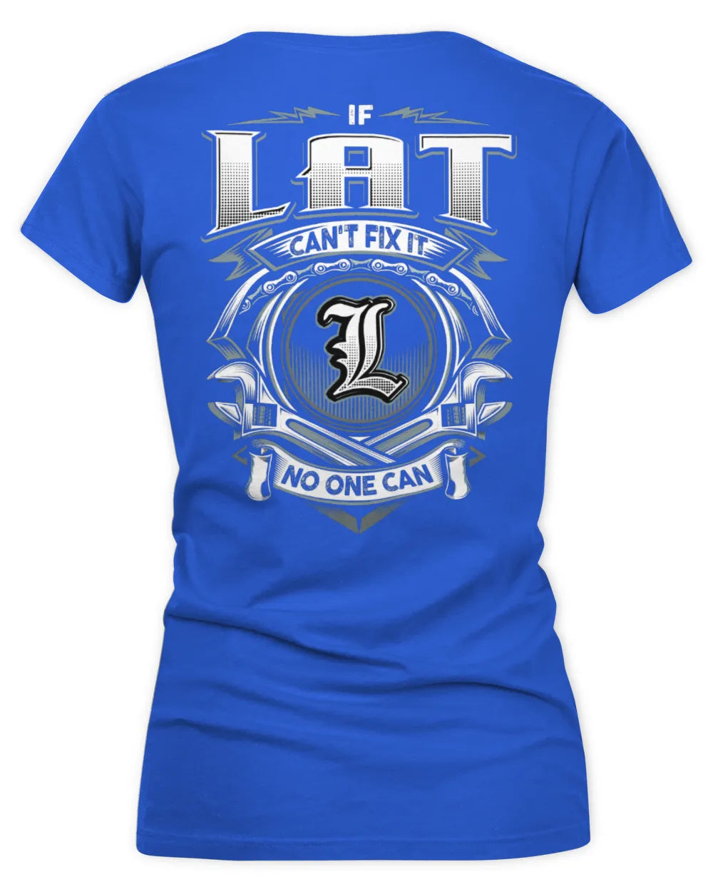 LAT AP81-K4-626 - Personalized Ahmed Quote Apparel “If Ahmed Can't Fix It, No One Can” - Women's V-Neck T-Shirt - Royal