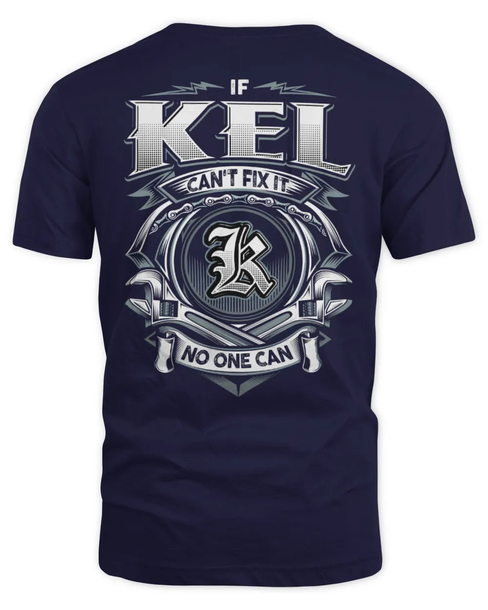 KEL AP81-K4-626 - Personalized Ahmed Quote Apparel “If Ahmed Can't Fix It, No One Can” - Unisex Standard T-Shirt - Navy