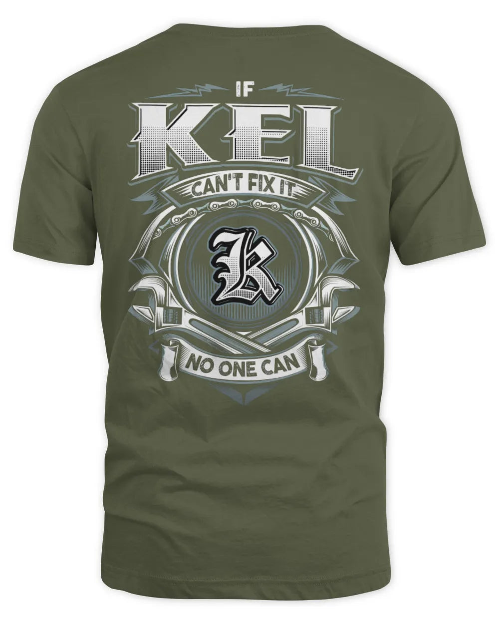 KEL AP81-K4-626 - Personalized Ahmed Quote Apparel “If Ahmed Can't Fix It, No One Can” - Unisex Standard T-Shirt - Military Green