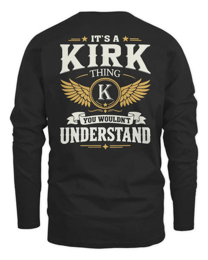 KIRK KT06-M008 It’s a [NAME] Thing – You Wouldn’t Understand | Personalized Vintage T-Shirt - Men's Long Sleeved T-Shirt - Black