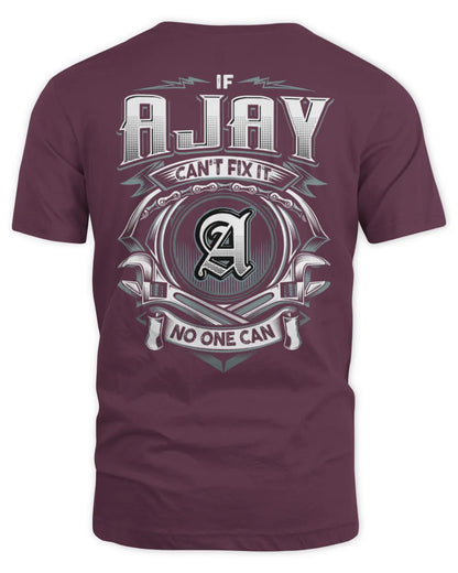 AJAY AP81-K4-626 - Personalized Ahmed Quote Apparel “If Ahmed Can't Fix It, No One Can” - Unisex Standard T-Shirt - Maroon