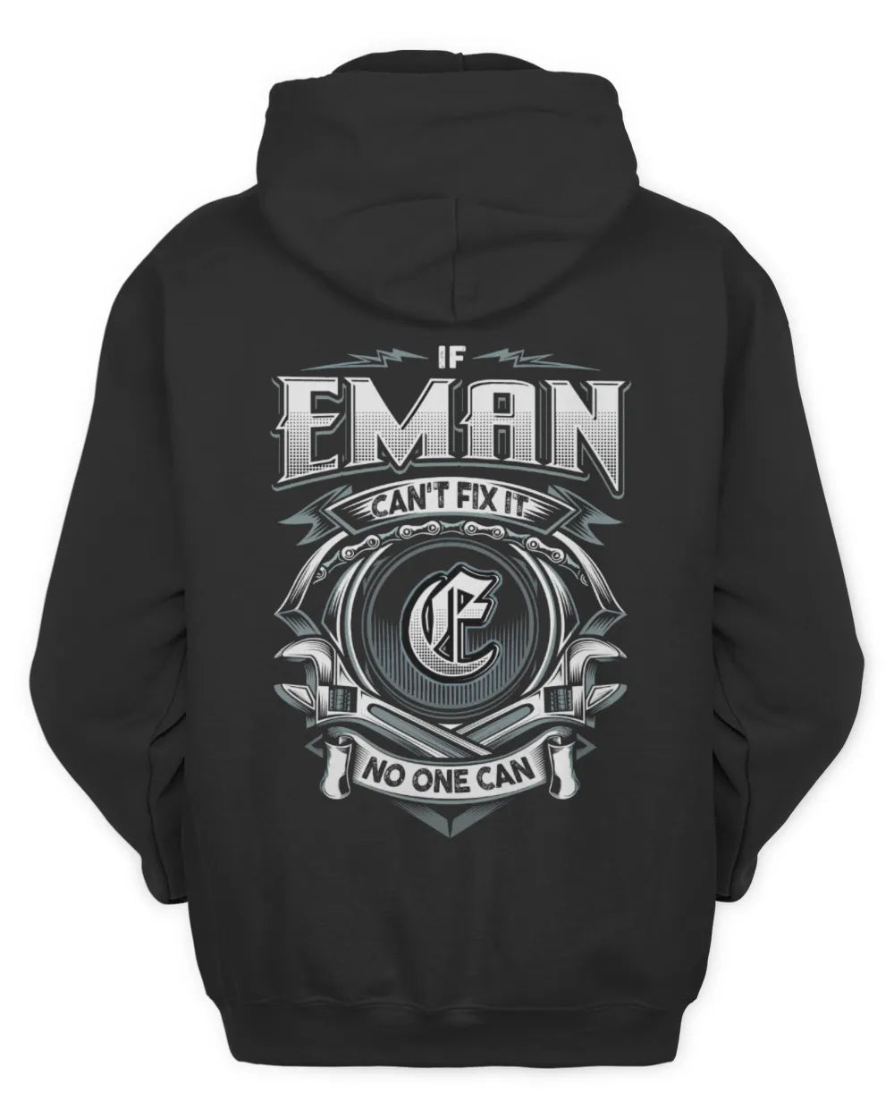 EMAN AP81-K4-626 - Personalized Ahmed Quote Apparel “If Ahmed Can't Fix It, No One Can” - Unisex Hoodie - Black