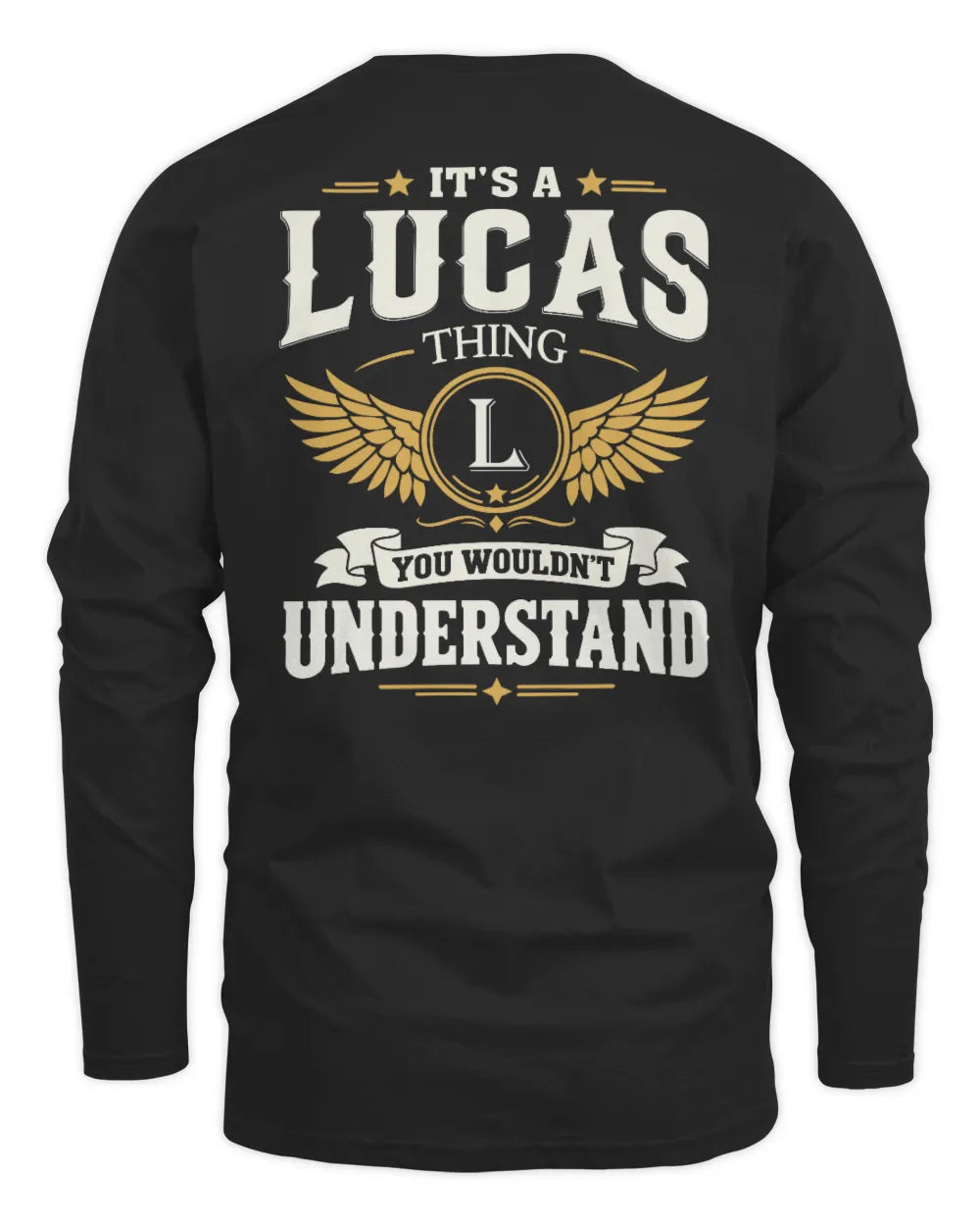 LUCAS KT06-M008 It’s a [NAME] Thing – You Wouldn’t Understand | Personalized Vintage T-Shirt - Men's Long Sleeved T-Shirt - Black