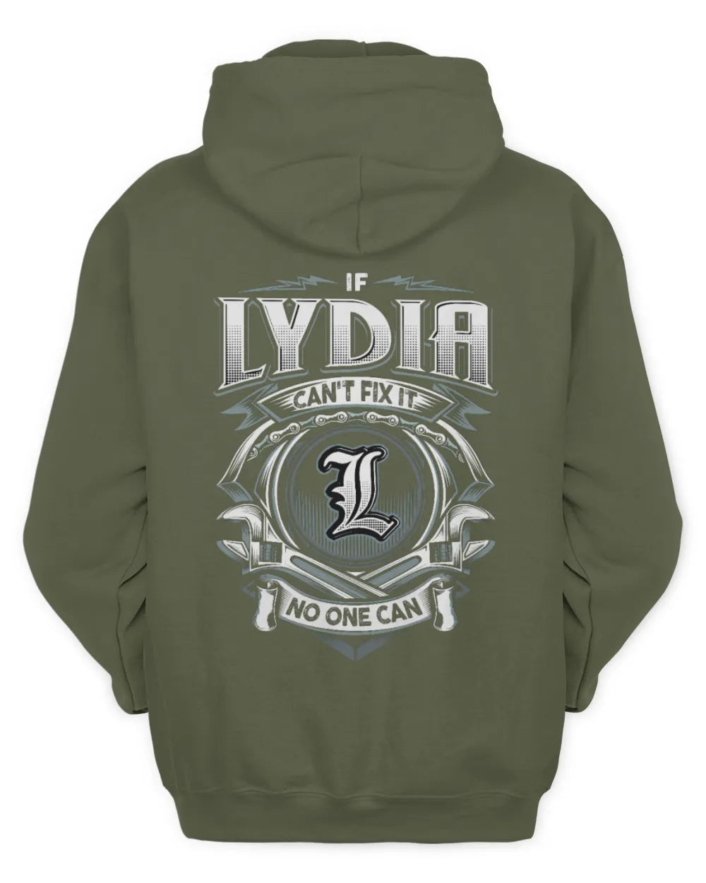 LYDIA AP81-K4-626 - Personalized Ahmed Quote Apparel “If Ahmed Can't Fix It, No One Can” - Unisex Hoodie - Military Green