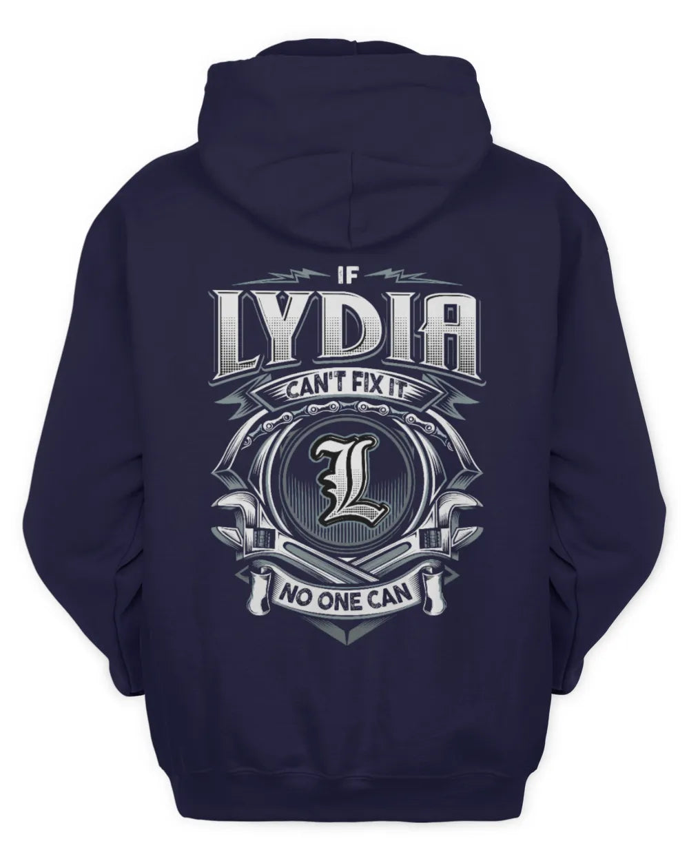 LYDIA AP81-K4-626 - Personalized Ahmed Quote Apparel “If Ahmed Can't Fix It, No One Can” - Unisex Hoodie - Navy