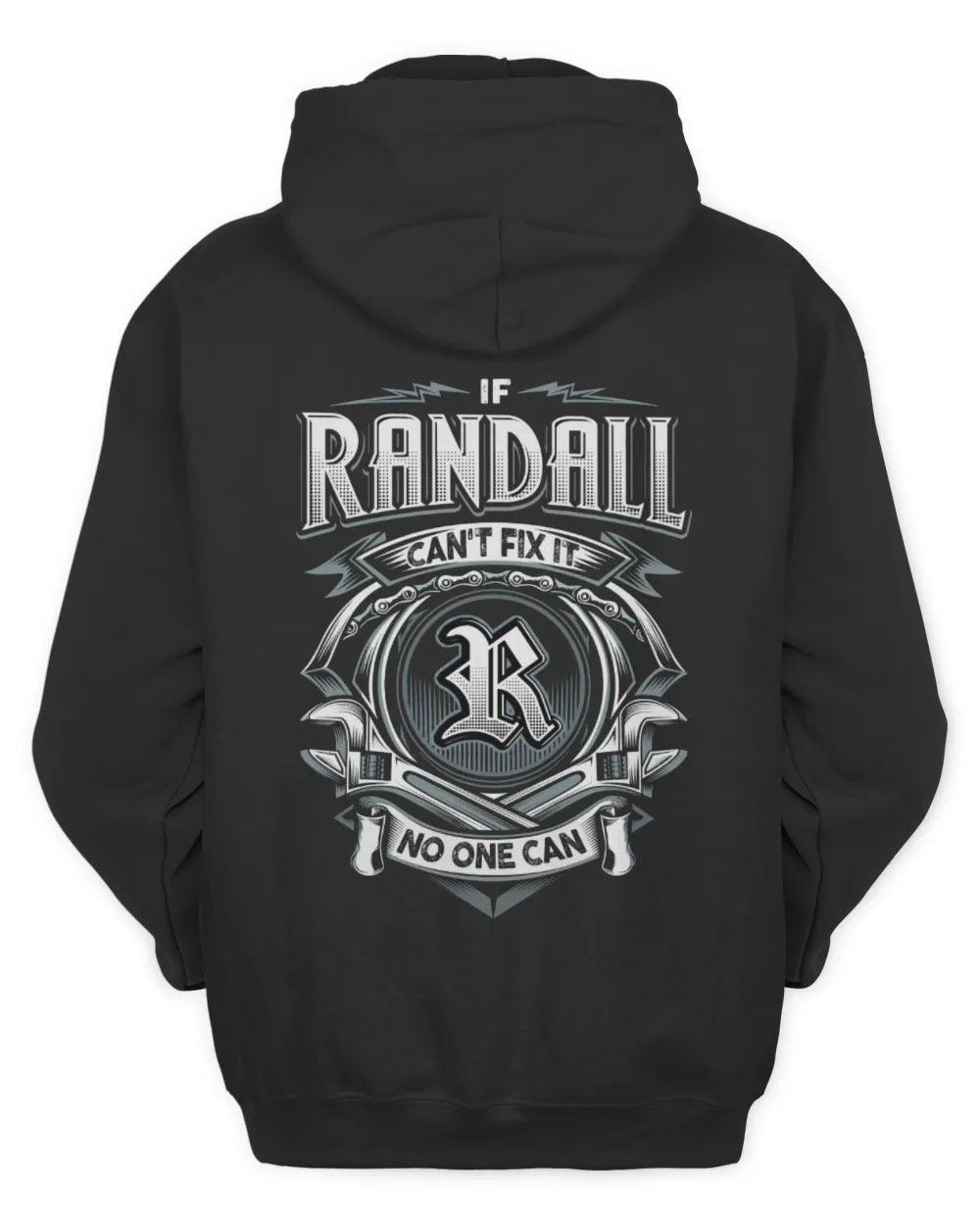 RANDALL AP81-K4-626 - Personalized Ahmed Quote Apparel “If Ahmed Can't Fix It, No One Can” - Unisex Hoodie - Black
