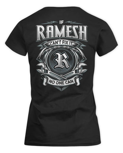 RAMESH AP81-K4-626 - Personalized Ahmed Quote Apparel “If Ahmed Can't Fix It, No One Can” - Women's Standard T-Shirt - Black
