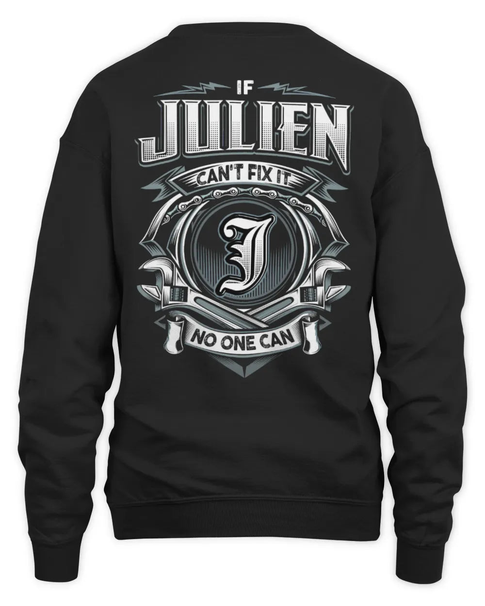 JULIEN AP81-K4-626 - Personalized Ahmed Quote Apparel “If Ahmed Can't Fix It, No One Can” - Unisex Sweatshirt - Black