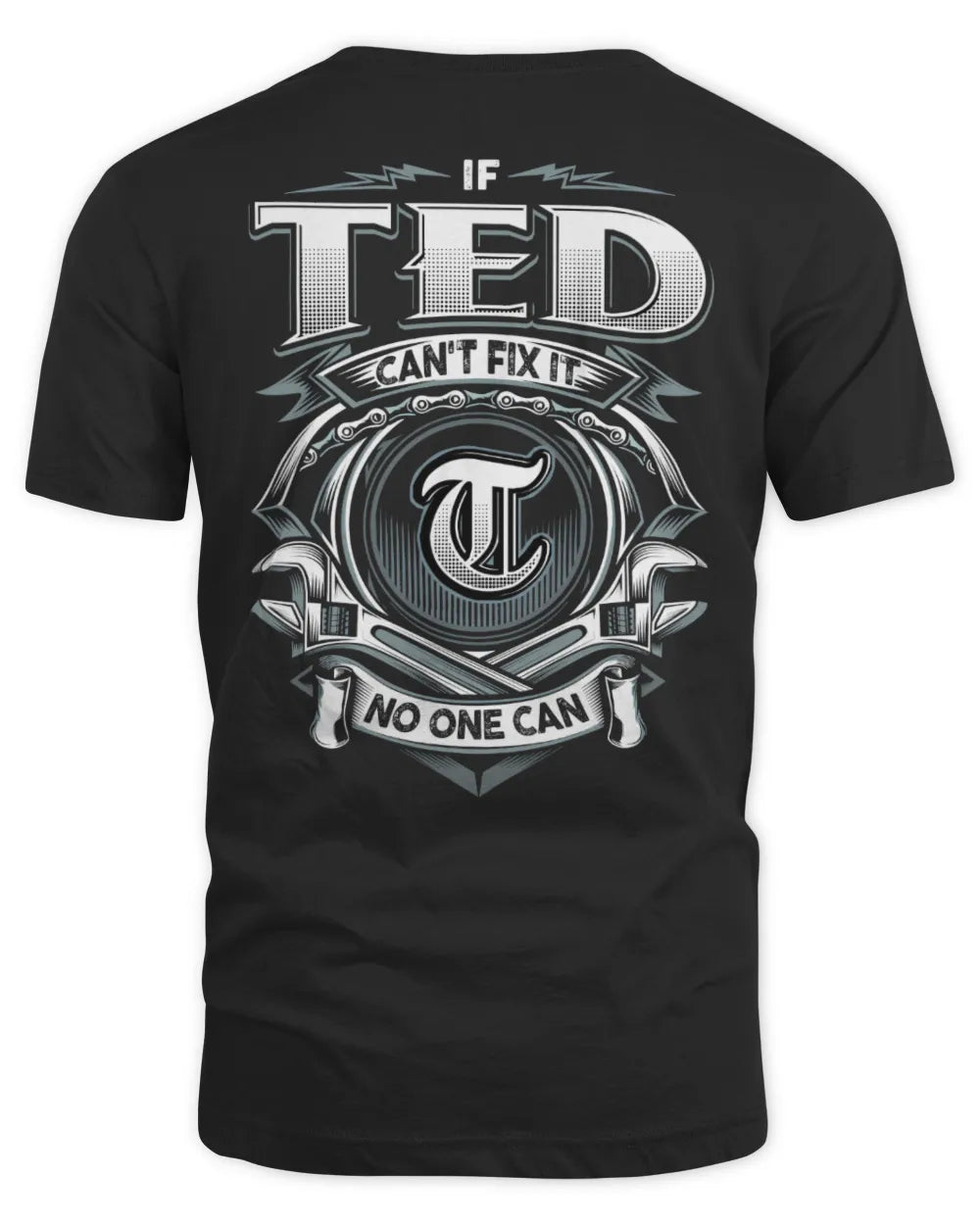 TED AP81-K4-626 - Personalized Ahmed Quote Apparel “If Ahmed Can't Fix It, No One Can” - Unisex Standard T-Shirt - Black