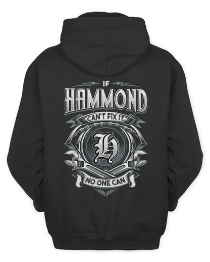 HAMMOND AP81-K4-626 - Personalized Ahmed Quote Apparel “If Ahmed Can't Fix It, No One Can” - Unisex Hoodie - Black