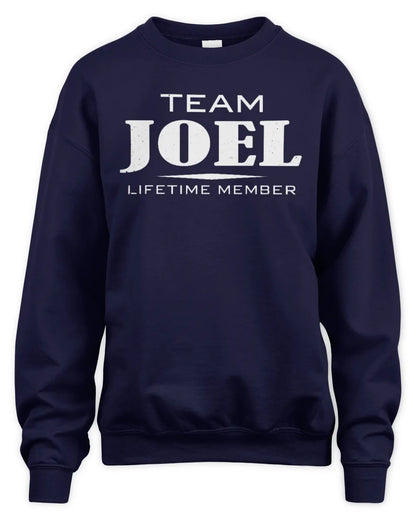 JOEL BL62-K4-128 - Personalized “Team NAME Lifetime Member” - Unisex Sweatshirt - Navy