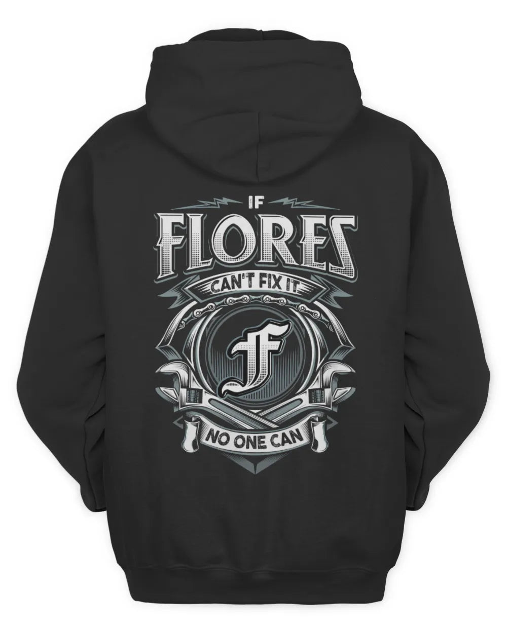 FLORES AP81-K4-626 - Personalized Ahmed Quote Apparel “If Ahmed Can't Fix It, No One Can” - Unisex Hoodie - Black