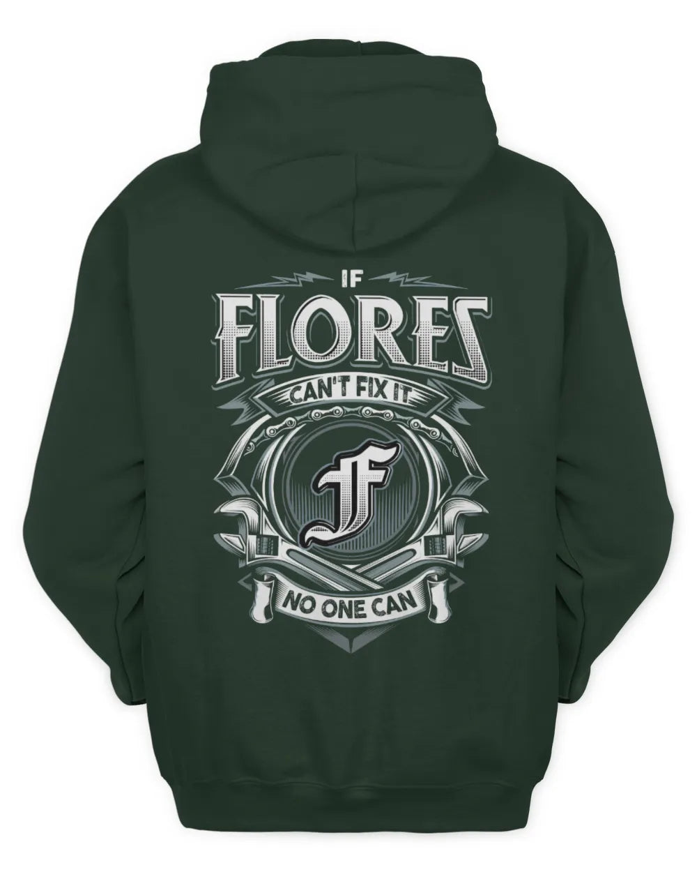 FLORES AP81-K4-626 - Personalized Ahmed Quote Apparel “If Ahmed Can't Fix It, No One Can” - Unisex Hoodie - Forest Green