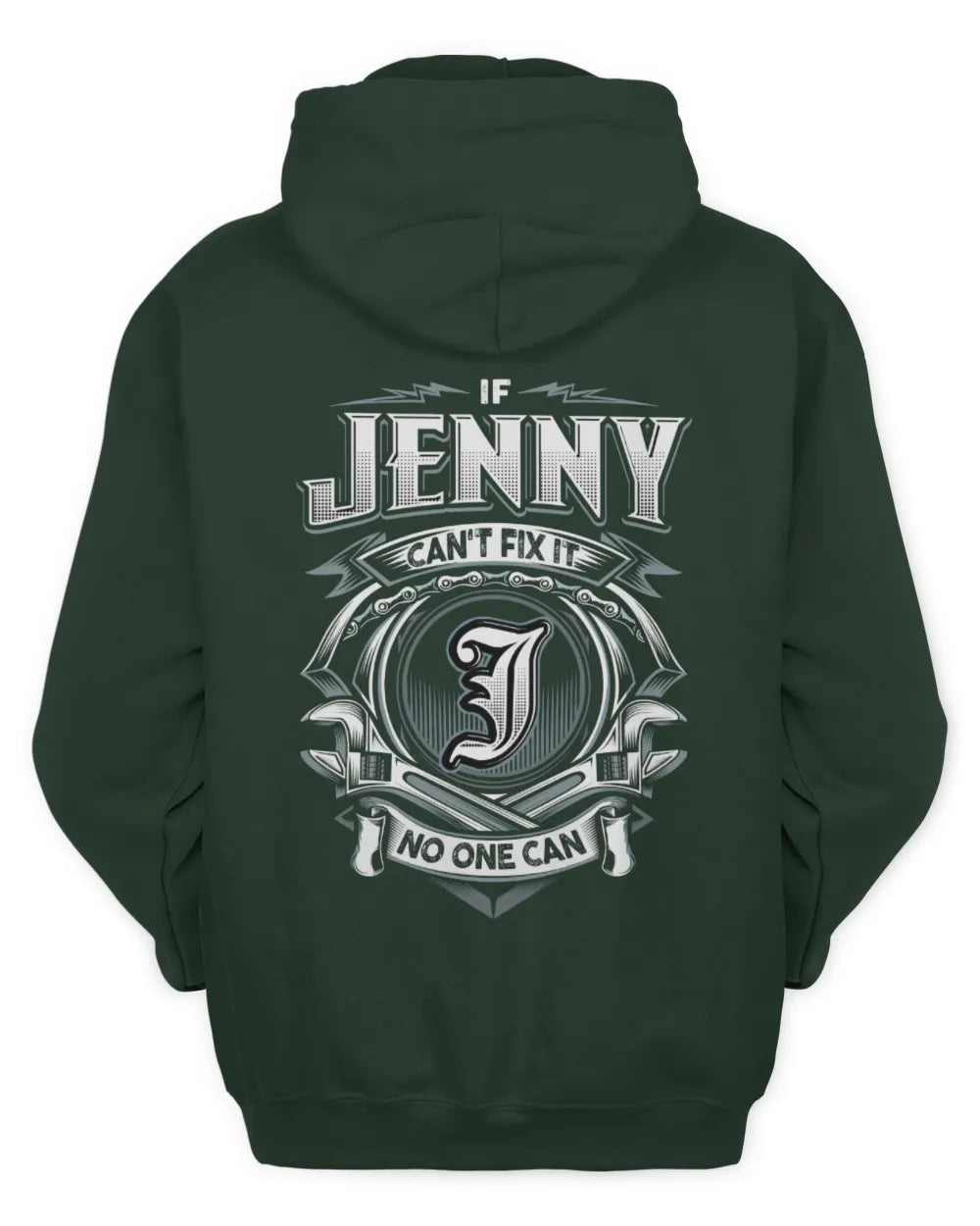 JENNY AP81-K4-626 - Personalized Ahmed Quote Apparel “If Ahmed Can't Fix It, No One Can” - Unisex Hoodie - Forest Green