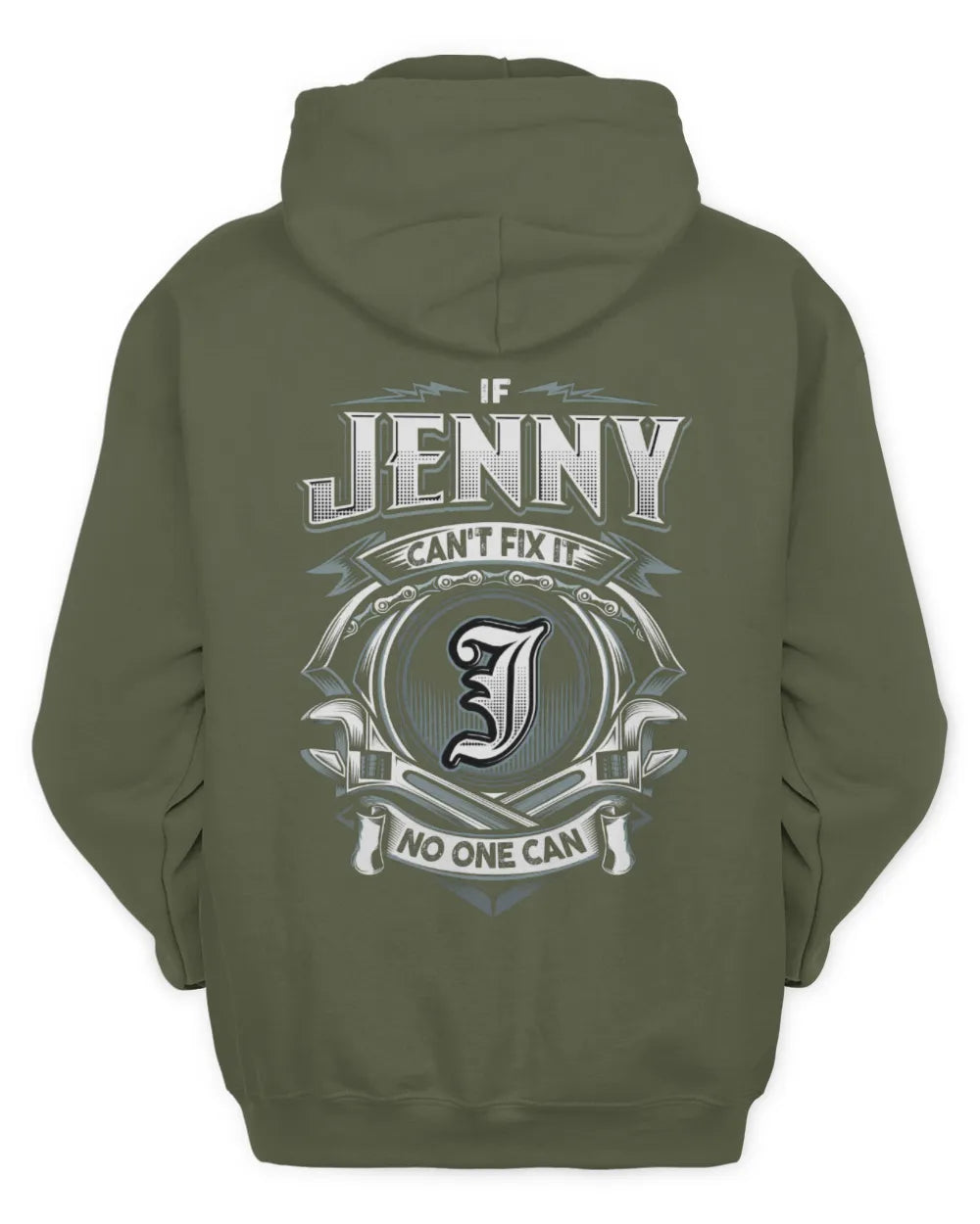 JENNY AP81-K4-626 - Personalized Ahmed Quote Apparel “If Ahmed Can't Fix It, No One Can” - Unisex Hoodie - Military Green