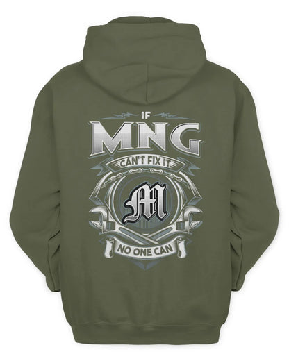 MNG AP81-K4-626 - Personalized Ahmed Quote Apparel “If Ahmed Can't Fix It, No One Can” - Unisex Hoodie - Military Green